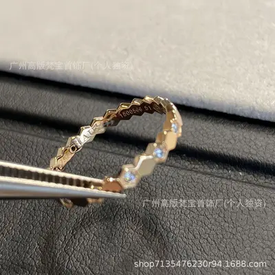 925 silver honeycomb ring for women, CNC machined, 18k gold plated