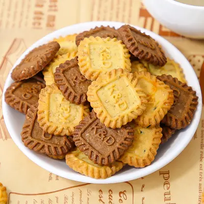 Kadisheng Coconut Latte Sea Salt Cheese Mini Round Biscuits, Individually Packed