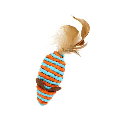 Cat Teaser Wand Toy Set, 7 Pieces with Feather Mice - 3