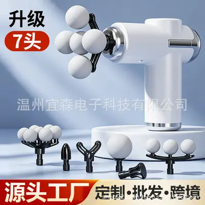 Multi-Head Muscle Massage Gun, Neck Massager for Women, Multifunctional Electric - 2