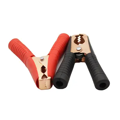 100A Red and Black Alligator Clip Battery Charging Cable - 3