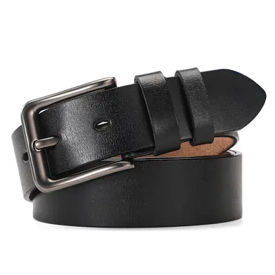 Neuer Herren-Vintage-Gürtel aus echtem Rindsleder mit Pin-Schnalle, Export-Grenzüberschreitend, Dropshipping, Bestseller, Tailliengürtel, direkte Herstellung von der Fabrik, Lagerbestand