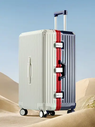 Aluminum Frame Large Suitcase, Combination Lock, Silent Universal Wheels - 3