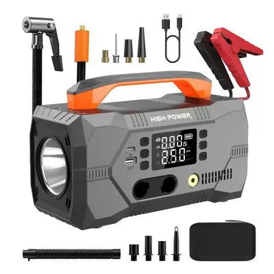 12/24V Truck Jump Starter with USB, Reverse Polarity Protection, LED Light - 7