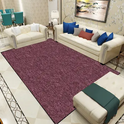 Non-Slip Velvet Flat-Weave Rug for Living Room and Bedside