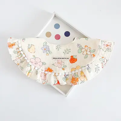 Baby Cotton Gauze Bib, Waterproof, 360 Adjustable - 11