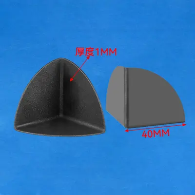 Black Plastic Corner Protectors, Three-Sided Impact Protection for Furniture Packaging - 8