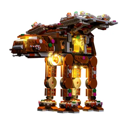 Lebkuchen Evi AT-AT Yürüyen Makine Yapı Blokları, GC Serisi 40806 ile Uyumlu, Aydınlatmalı