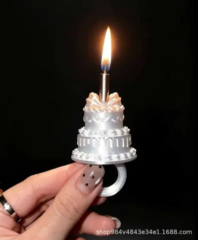 Kuchendekoration Kerzenring, 3D-Druck mit Seidenanmutung - 5