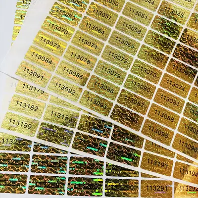 Laser-Hologramm Sicherheitsetiketten, lasertaugliche Void-Aufkleber