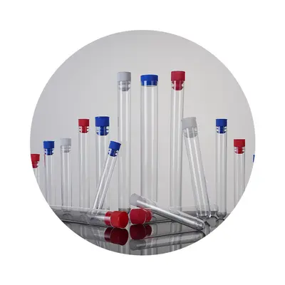 Kunststoff-Radioimmunoassay-Röhrchen, Einweg, mit Stopfen, PS-Probenröhrchen, transparente harte Röhrchen, Radioimmunoassay-Röhrchen