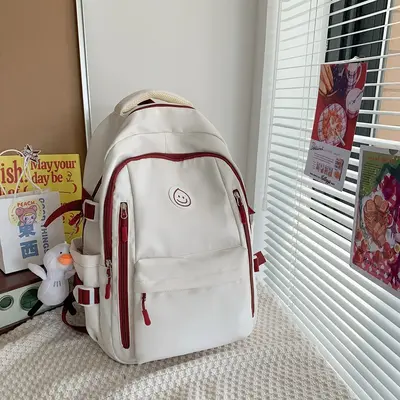 Grenzüberschreitender Rucksack koreanischer Stil Instagram-Stil vielseitiger Universitäts-Schülertasche Damen japanischer Stil Nylon-Mittelschüler-Rucksack großer Kapazität - 13