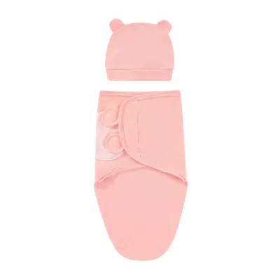 Newborn Swaddle Blanket with Hat Baby Sleeping Bag - 12