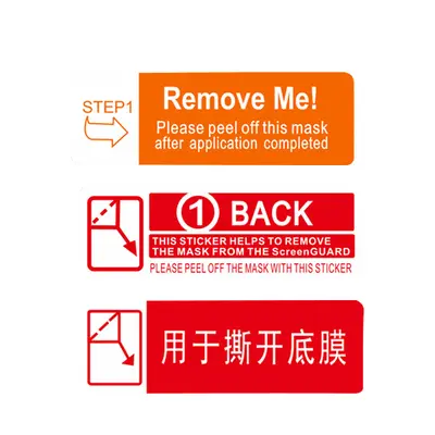 In stock fast delivery mobile phone tempered glass film removable label customization No. 1 and No. 2 ranking reminder stickers digital accessories