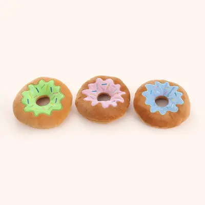 Plush Donut Dog Chew Toy, Durable Teeth-Cleaning - 5