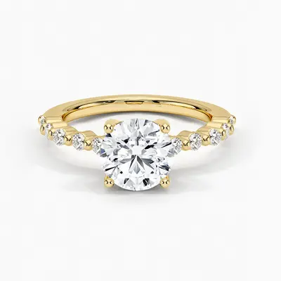 1-5 Carat Moissanite Wedding Ring, S925 Sterling Silver, 18K Gold Plated - 7