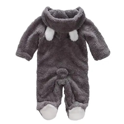 Bebek Tulumu Sonbahar Kış Mercan Polar Kapüşonlu Uzun Kollu Emekleme Tulumu