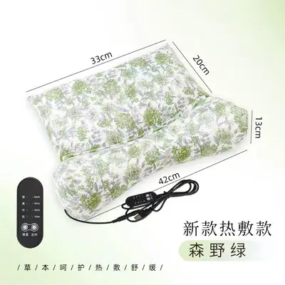 Buckwheat Cervical Pillow, Floral Pattern, Integrated - 12