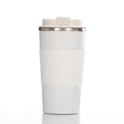 新款304不锈钢保温杯 带硅胶套三代咖啡杯翻盖车载汽车杯厂家批发 - 11