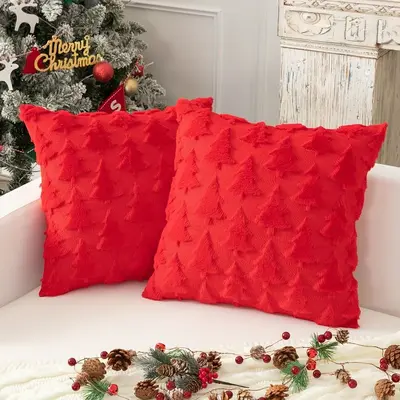 Grenzüberschreitend beliebte Weihnachtsbaumkissenbezug Weihnachts-Plüsch-Festive-Heimdekoration Sofa-Kissen Kissenbezug Großhandel - 4