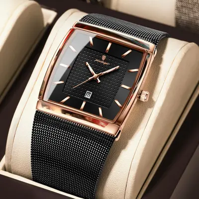 Swiss Men's Quartz Watch, Waterproof, Calendar, Ultra-Thin - 8