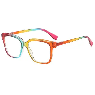 Large Frame Reading Glasses, Gradient Colour Frame, Resin Lenses - 8