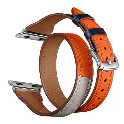 Genuine Leather Strap for Apple Watch 1/2/3/S11, Double-Loop - 5