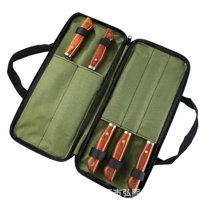5-teiliges Kochmesser-Set - Holzgriff mit Hammerschlag-Finish - 12