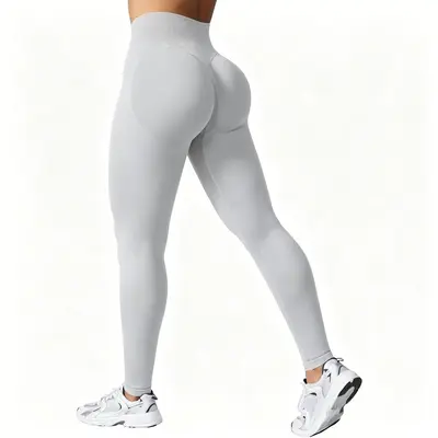 Matte Seamless High-Waist Peach Butt Yoga Leggings, 9/10 Length - 12