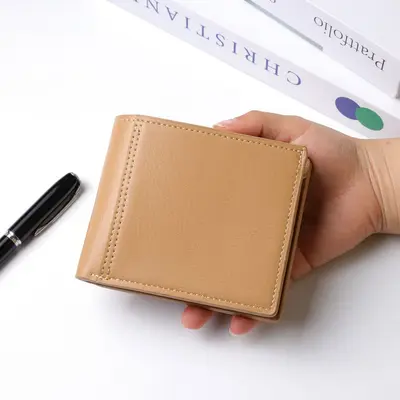 Erkek Kısa PU Cüzdan, RFID Korumalı, Retro Tarz - 4