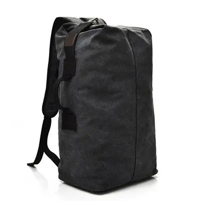 Herren-Rucksack, großes Fassungsvermögen, Leinenstoff, für Reise und Sport - 8
