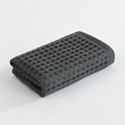 Cotton waffle towel set, honeycomb texture, soft - 10
