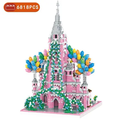 Kız Çocuk Yapı Blokları, Lego Uyumlu Buz ve Kar Kalesi Seti - 10