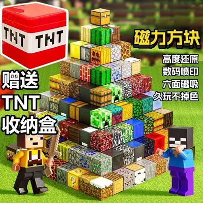 Magnetic Block Building Set with TNT Storage Box, Educational DIY Toy - 4
