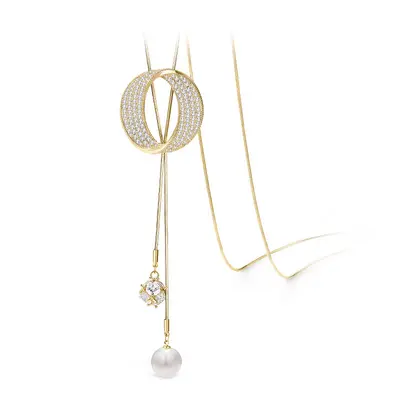 Wholesale sweater chain women's long 2025 new versatile simple fashion clothing chain hanging chain decorative necklace trend - 7