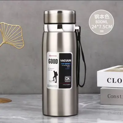 Large Capacity Stainless Steel Insulated Thermos Bottle, Portable, for Car and Office - 12