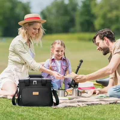 Große PEVA-Picknick-Kühltasche, wasserdicht, mit Umhängegurt