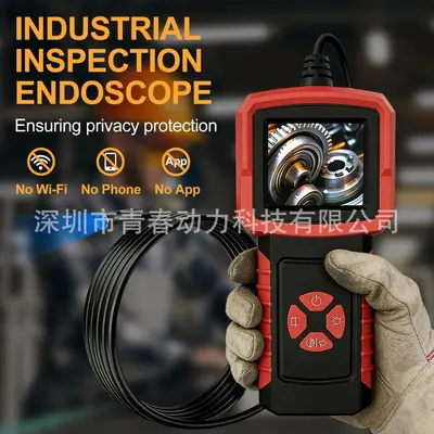 Portable industrial endoscope, 2.4 inch HD, 200W, waterproof