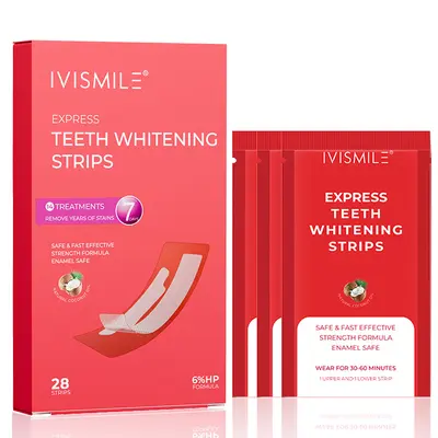 6% HP Teeth Whitening Strips Set, Removes Yellowing and Stains - 6