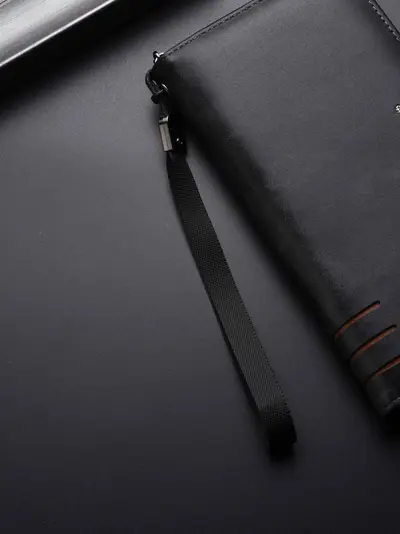 Long Men's Wallet with Zipper Coin Pocket and Phone Bag - 5