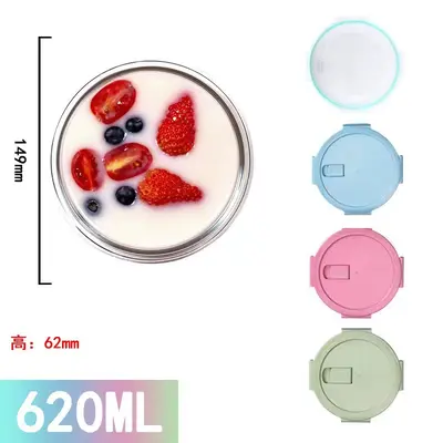 Mikrowellenbehältnis aus Borosilikatglas mit Heizfunktion, Behälter für Portionsservice, Borosilikatglas-Speisebehälter, unterteilter Glasspeicherbehälter - 8