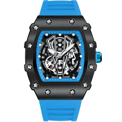 ZIDO Quarzuhr Herren, Sportmodell, Fassform, durchbrochenes Design - 8