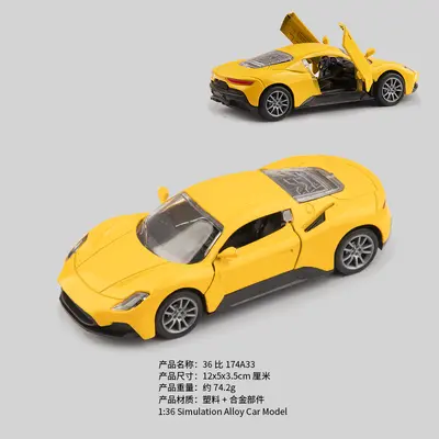 Alloy Pull-Back Toy Car, Realistic Sports Car Model for Boys - 10