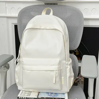 Korean Style Large Capacity Minimalist Backpack, Unisex - 6