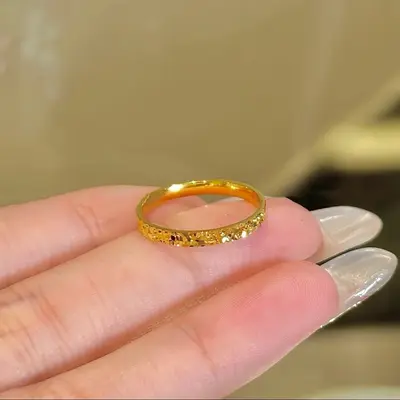 Luxus Funkeln Eisstern Ring, Wasserwellenmuster, handgefertigt - 5