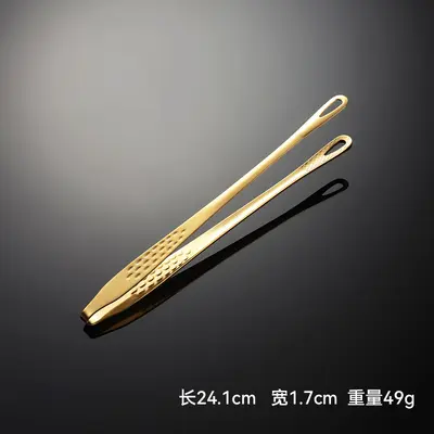 Ahn Kore Barbekü Maşası 304 Paslanmaz Çelik Barbekü Maşası Altın Büfe Çilek Maşası Genişletilmiş Ekmek Maşası Cımbız. - 9