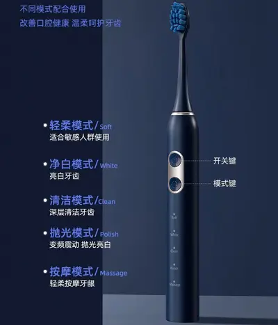 Smart Rechargeable Sonic Electric Toothbrush, Waterproof, Magnetic Levitation - 8