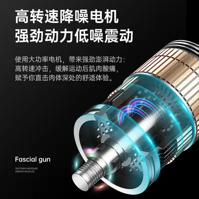 Massagepistole mit Vibrationsstufen und Tiefenmassage, Nackenaufsatz - 5