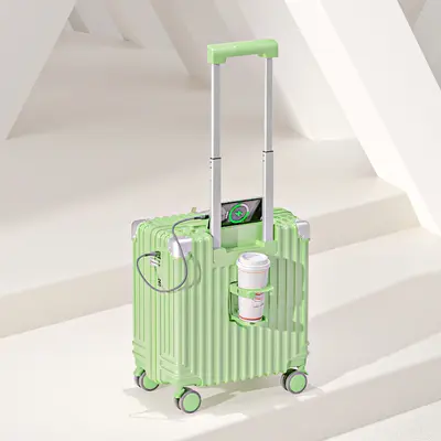 High-end aluminum frame luggage, multi-functional universal wheeled trolley bag, lightweight carry-on bag, 18-inch cabin luggage, 20-inch luggage - 9