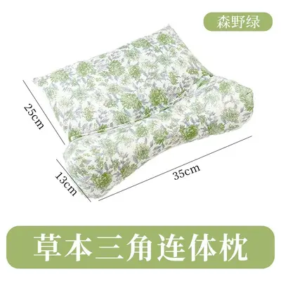 加热荞麦三角枕护颈椎枕家用成人腰靠枕多功能可拆洗花草枕荞麦枕 - 12